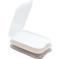Aufschnittbox 3er Set Farb-Mix Weiß Beige Braun...