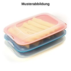 Aufschnittbox 3er Set Farb-Mix Weiß Beige Braun 25×17×3,3 cm BPA-frei, stapelbar