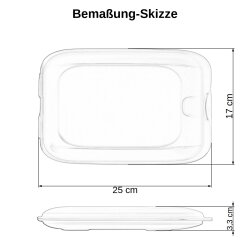 Aufschnittbox 3er Set Farb-Mix Weiß Beige Braun 25×17×3,3 cm BPA-frei, stapelbar