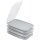 ENGELLAND 4er Aufschnittbox Mix Grau/Anthrazit 25×17×3,3 cm – stapelbar, BPA-frei & mikrowellenfest