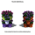 5x Blumentopf Säulentopf Pflanzturm Hochbeet mit Untersetzer stapelbar Kunststoff Farbmix Grün Moosgrün