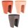3er Set Blumenkasten für Geländer 28L – Balkon-Pflanzkästen mit Bügel und Wasserspeicher in Braun, Rotbraun und Apricot