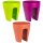 3er Set Blumenkasten für Geländer 28L – Balkon-Pflanzkästen mit Bügel und Wasserspeicher in Grün, Rotbraun und Lila
