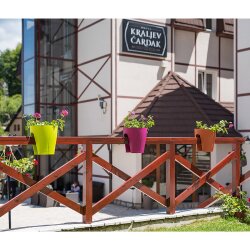 3er Set Blumenkasten für Geländer 28L –...