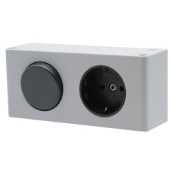 Einbau-Steckdosen-Box mit Schalter, 1x Schuko für...