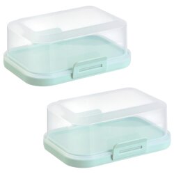 ENGELLAND 2er Set Butterdose Mint – Doppelte...