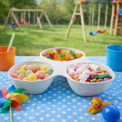 ENGELLAND Snack-Servierschale Flieder 30x18,5x6,5 cm – BPA-frei, stapelbar & spülmaschinenfest