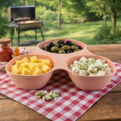 ENGELLAND Snack-Servierschale Flieder 30x18,5x6,5 cm – BPA-frei, stapelbar & spülmaschinenfest