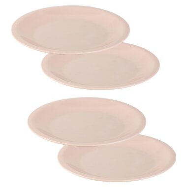 Flache Kunststoffteller BPA-frei – Picknick & Grill Teller hellrosa