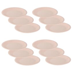 Flache Kunststoffteller BPA-frei – Picknick & Grill Teller hellrosa
