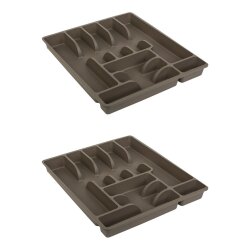 Besteckkasten Besteckkorb mit 9 Fächern, Kunststoff, BPA-frei, Maße: 45 x 39 x 5 cm