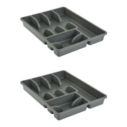 Besteckkasten 2er Set – 6 Fächer für...