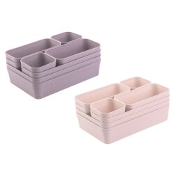 ENGELLAND Schubladen-Organizer Set Flieder / Rosa –...
