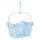 Wäscheklammer Hängekorb Hellblau 23x15x13 cm aus robustem Kunststoff mit Haken zum Aufhängen – ideal für Balkon, Bad & Haushalt
