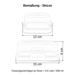 ENGELLAND Butterdose Anthrazit – stapelbare Dose mit Deckel, BPA-frei