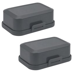 ENGELLAND 2er Set Butterdose in Voll-Anthrazit –...