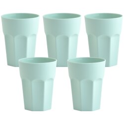 ENGELLAND 5 x Kunststoffbecher 400 ml Mint