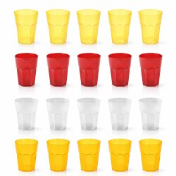 ENGELLAND 20 teiliges Hartplastik Becher Set 400 ml je...