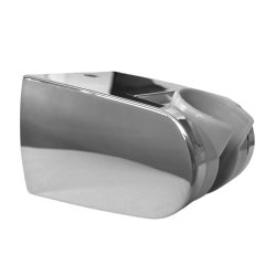 1 x Brausehalter / Wandhalter für Handbrause mit Schraube & Dübel /  modern / neigbar / hochwertiger ABS-Kunststoff / chrom glänzend