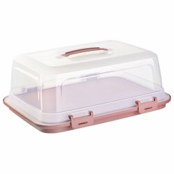 ENGELLAND Kuchen-Transportbox 44x35x17,5 cm Rotbraun...