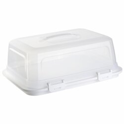 ENGELLAND Kuchen-Transportbox Weiß / transparent...