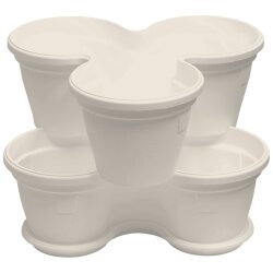 2er-Set Blumentöpfe Sand– Säulentopf...