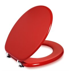 Toilettendeckel Rot aus Polytech-Holz mit MDF-Kern,...