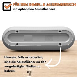 ENGELLAND Blumenkasten Weiß 50 cm mit Wasserspeicher, Drainagesystem und Abstandshalter – formstabiler Balkonkasten aus PP-Kunststoff