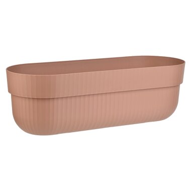 Engelland Blumenkasten 50 cm Terrakotta mit Wasserspeicher und Abstandshalter PP-Kunststoff Balkonkasten langlebig formstabil