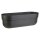 Engelland Blumenkasten Anthrazit 50 cm mit Wasserspeicher, Drainagesystem und Abstandshalter – formstabiler PP-Kunststoff-Balkonkasten