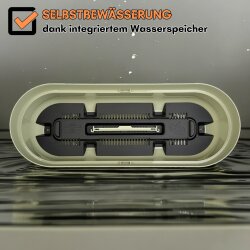 ENGELLAND 2er Set Blumenkästen Weiß 50 cm – Wasserspeicher, Drainage & formstabiler Balkonkasten