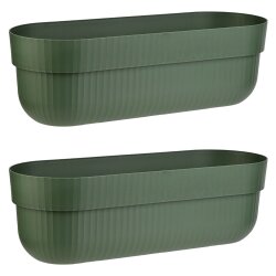 ENGELLAND 2er Set Blumenkästen Moosgrün 50 cm...