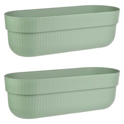 ENGELLAND 2er Set Blumenkästen Pistazie 50 cm mit...