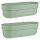 ENGELLAND 2er Set Blumenkästen Pistazie 50 cm mit Wasserspeicher, Drainagesystem und Abstandshalter