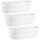 ENGELLAND 3er Set Blumenkästen Weiß 50 cm – mit Wasserspeicher & Drainage, PP Kunststoff