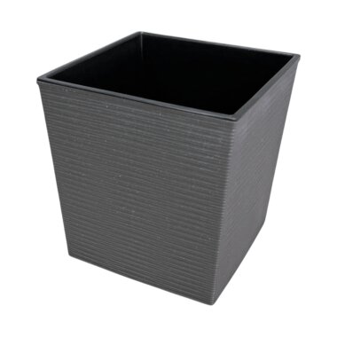 ENGELLAND Pflanzkübel WPC Anthrazit 25×25×26,5 cm – quadratisch, wetterfest & UV-beständig