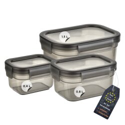 Engelland 3-teiliges Vorratsdosen Set 0,4/0,8/1,5 L...