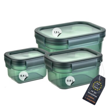ENGELLAND 3er Set Vorratsdosen luftdicht, auslaufsicher & stapelbar, BPA-frei