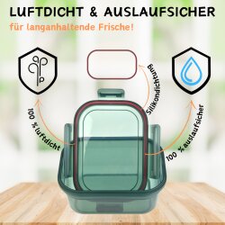 ENGELLAND 3er Set Vorratsdosen luftdicht, auslaufsicher...