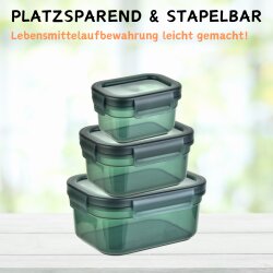 ENGELLAND 3er Set Vorratsdosen luftdicht, auslaufsicher & stapelbar, BPA-frei