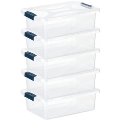 Engelland 5er Set Aufbewahrungsbox 4 L stapelbar mit...