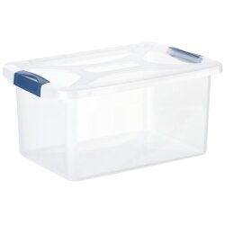 Engelland Aufbewahrungsbox 30 L, dunkelblau-transparent,...