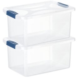 ENGELLAND 2er Set Aufbewahrungsbox mit Deckel 30 L...