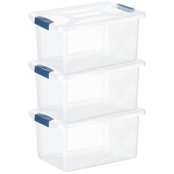 ENGELLAND 3er Set Aufbewahrungsbox 30 L mit Deckel &...