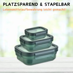 ENGELLAND 3er-Set Vorratsdosen 0,2–1 L – stapelbar, luftdicht, auslaufsicher, BPA-frei, Küche & Haushalt