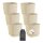 Engelland 6er-Set Blumentöpfe 12×12 cm Beige – quadratisch, wetterfest mit Drainagesystem