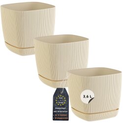 3er-Set ENGELLAND Blumentöpfe 18×18 cm Beige...