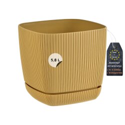 Engelland Blumentopf 21×21 cm Ocker-Gelb –...