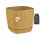 Engelland Blumentopf 21×21 cm Ocker-Gelb – quadratisch, modern mit Drainagesystem & Untersetzer