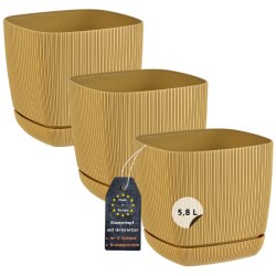 Engelland 3er-Set Blumentöpfe 21×21 cm Ocker...